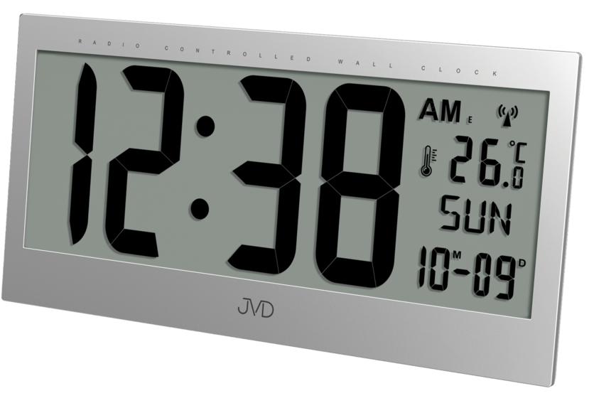 JVD Velké rádiem řízené nástěnné digitální hodiny JVD RB9380.2