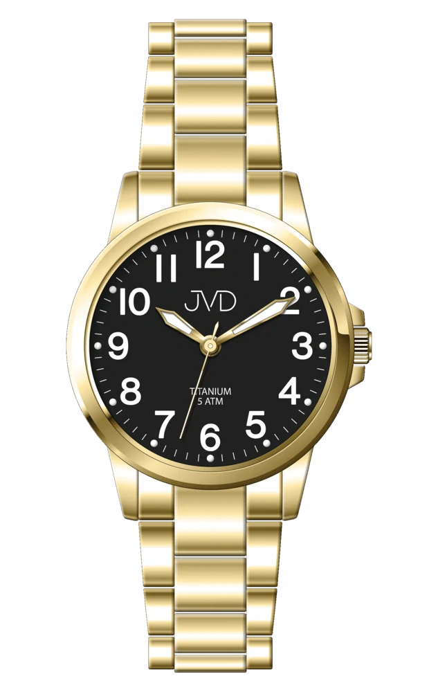 JVD Dámské luxusní zlacené titanové hodinky JVD J5035.4