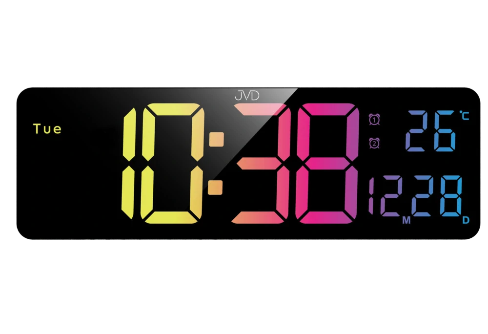 JVD Digitální nástěnné hodiny s LED podsvícením JVD DH324