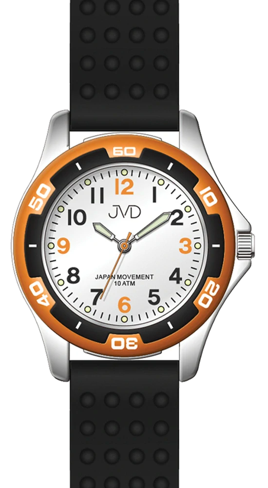 JVD Sportovní odolné dětské chlapecké vodotěsné hodinky JVD J7185.6 - 10ATM
