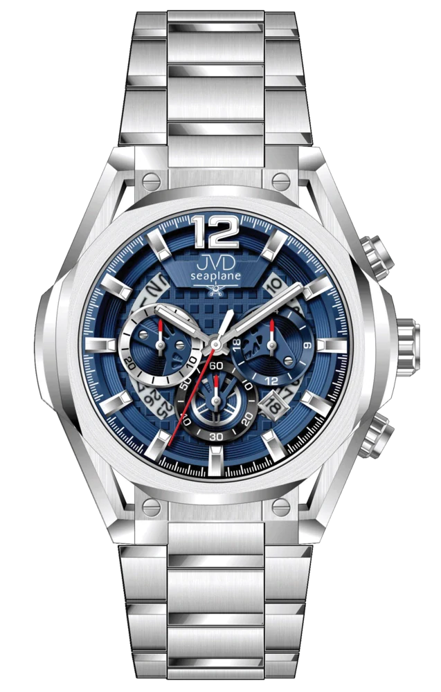 JVD Pánské ocelové vodotěsné ocelové hodinky - chronograf JVD JE1019.2
