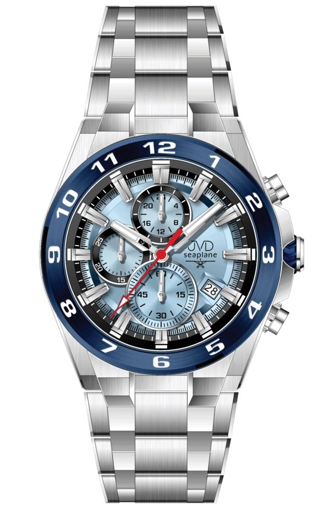 JVD Pánské ocelové vodotěsné ocelové hodinky - chronograf JVD JE1021.2