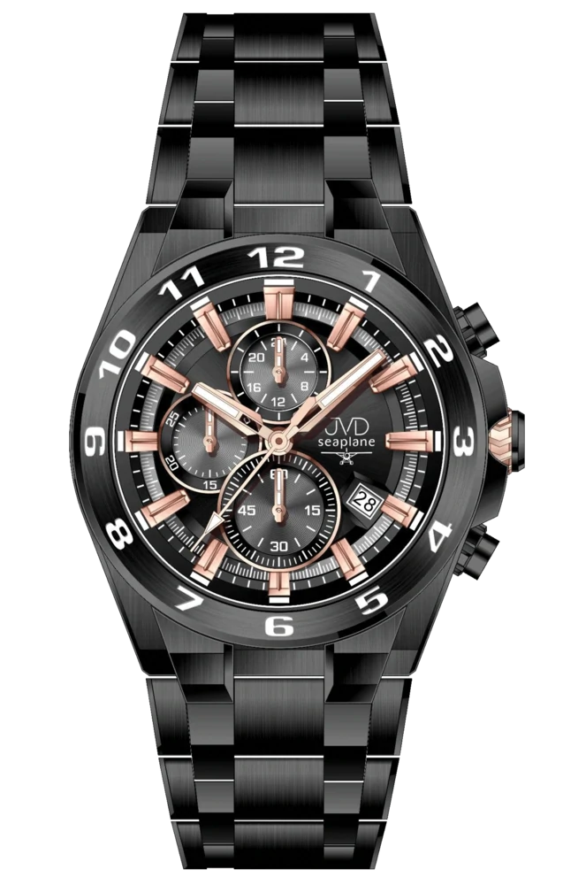 JVD Pánské ocelové vodotěsné ocelové hodinky - chronograf JVD JE1021.3