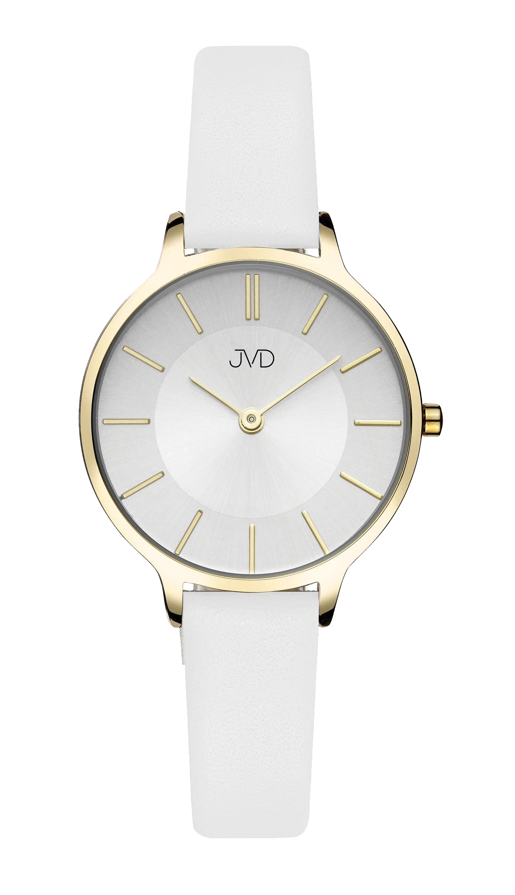 Dámské módní designové hodinky JVD JZ202.7 s řemínkem z pravé kůže