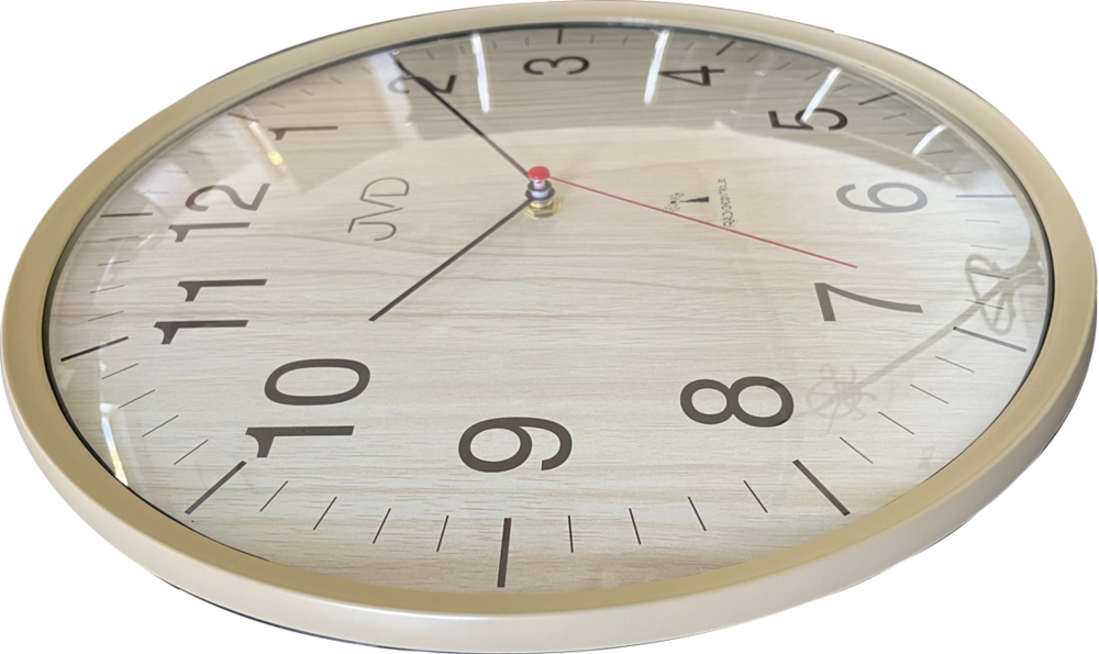 JVD Nástěnné rádiem řízene hodiny JVD RH17.2 v imitaci dřeva