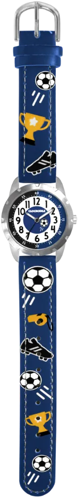 CLOCKODILE Svítící modré fotbalové chlapecké hodinky FOTBAL CWB0070