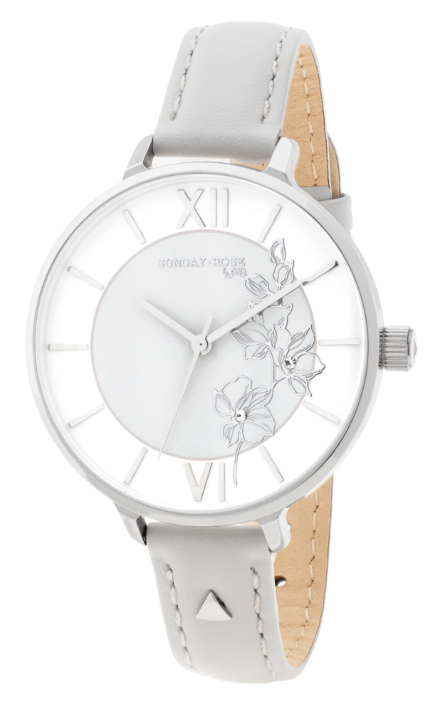 SUNDAY ROSE Dámské luxusní designové hodinky SUNDAY ROSE Fashion Orchid Leather SUN-F10