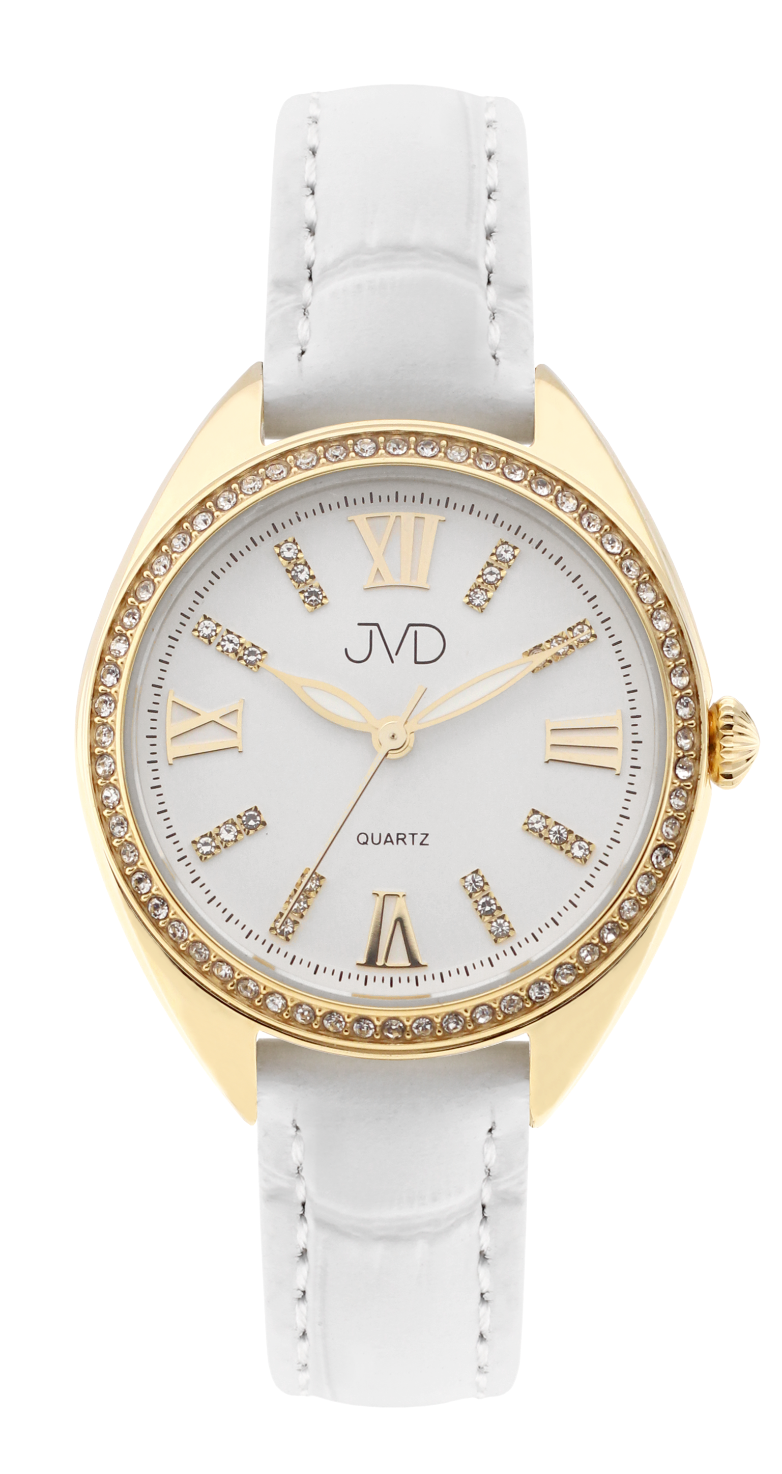 JVD Bílé dámské elegantní šperkové hodinky JVD JG1028.3