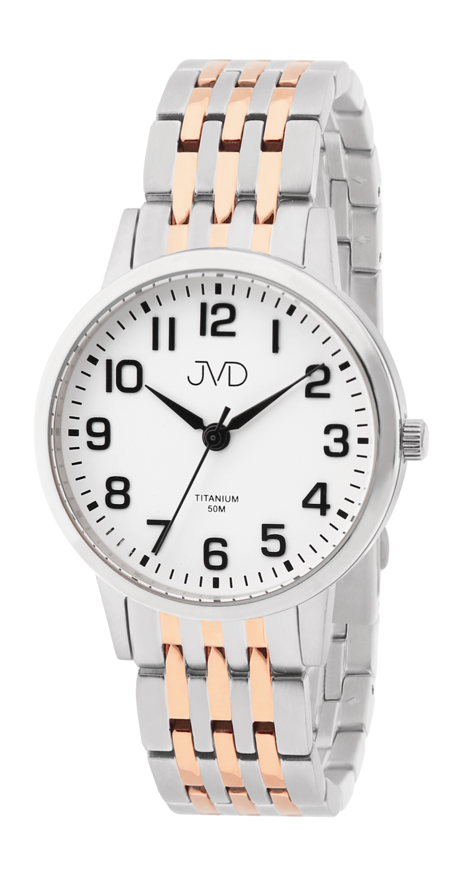 JVD Pánské námrakové rose gold titanové antialergické hodinky JVD JE5001.5