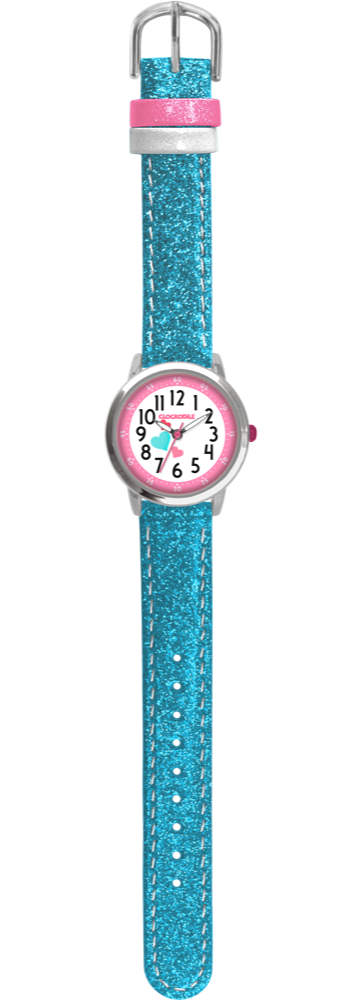 CLOCKODILE Tyrkysové dívčí dětské hodinky HEARTS CWG5066