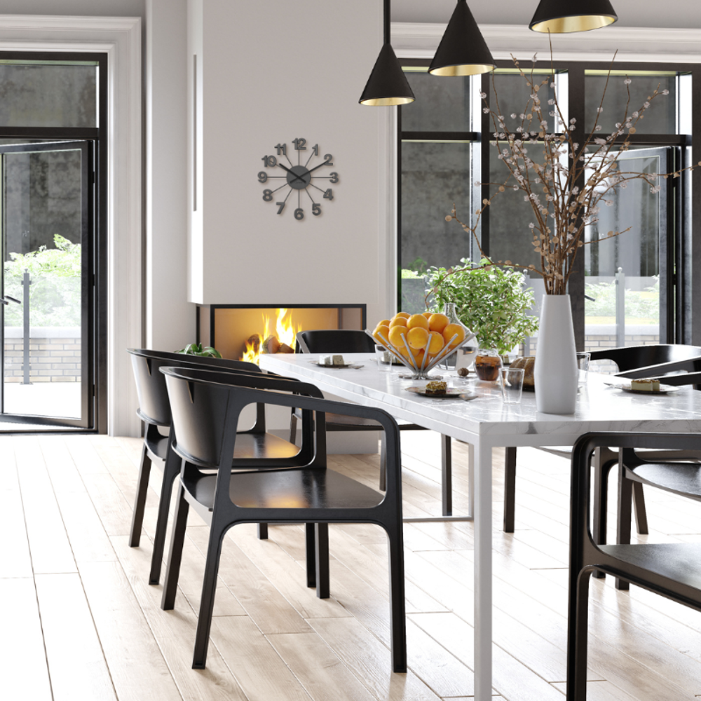 LAVVU Černé antracitové hodiny Nuance ⌀42cm LCT5001