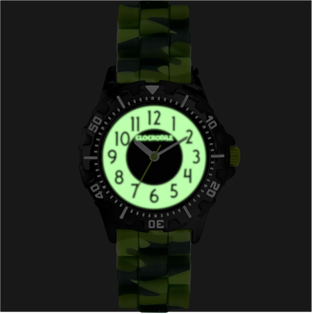 CLOCKODILE Náramkové svítící maskáčové sportovní chlapecké dětské hodinky SPORT 4.0 CWB0083