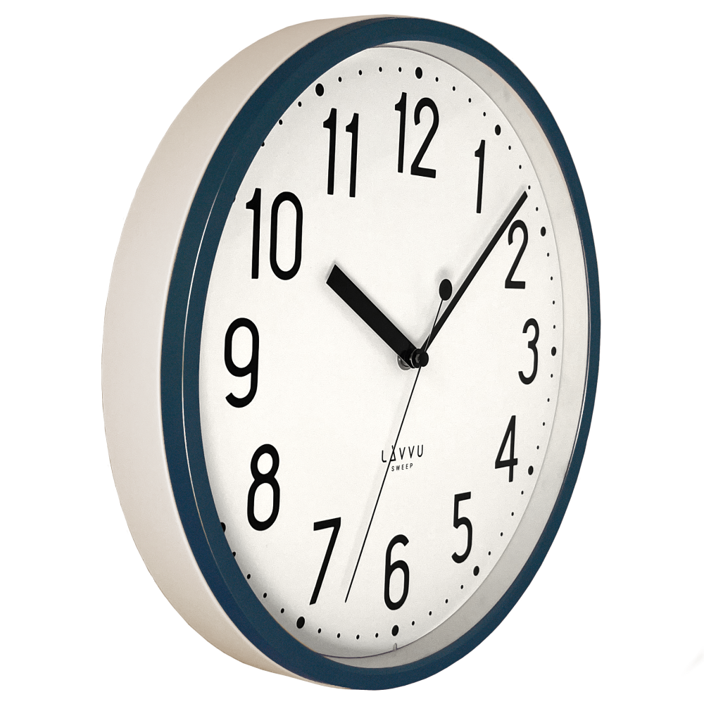 LAVVU Tmavě modré hodiny PASTELS SWEEP - 3 ROKY ZÁRUKA ⌀29,5cm LCS3002