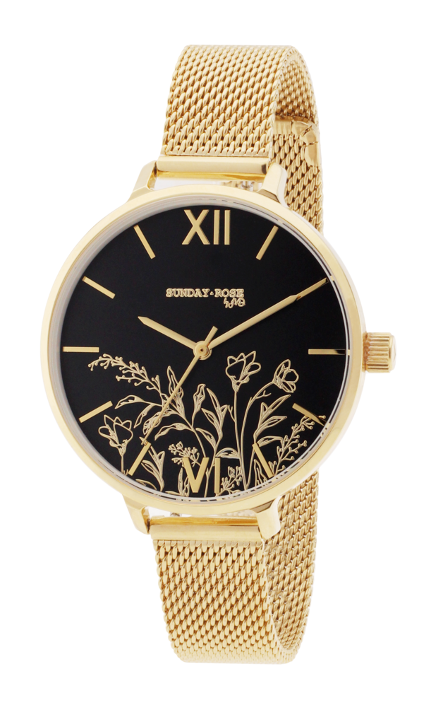 SUNDAY ROSE Dámské luxusní designové hodinky SUNDAY ROSE Dark Fall SUN-S31