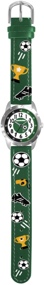 CLOCKODILE Svítící zelené chlapecké hodinky FOTBAL zelené CWB0071 