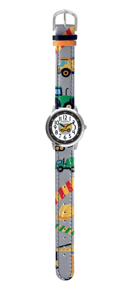 CLOCKODILE Náramkové svítící šedé chlapecké dětské hodinky BAGRY CWB0091 