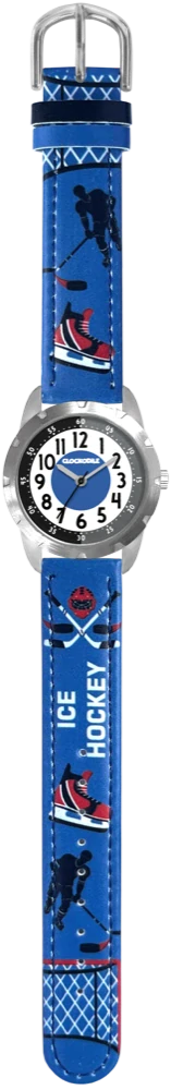 CLOCKODILE Dětské svítící modré chlapecké hodinky HOKEJ  CWB0111