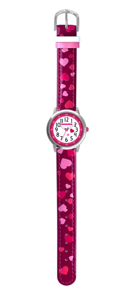 CLOCKODILE Náramkové růžové dívčí dětské hodinky JAHODY CWG5220