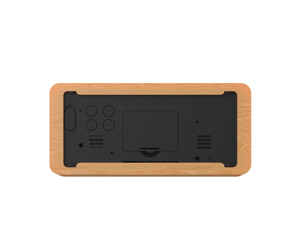 JVD Digitální bateriový budík s teploměrem JVD SB3210.1 v imitaci dřeva