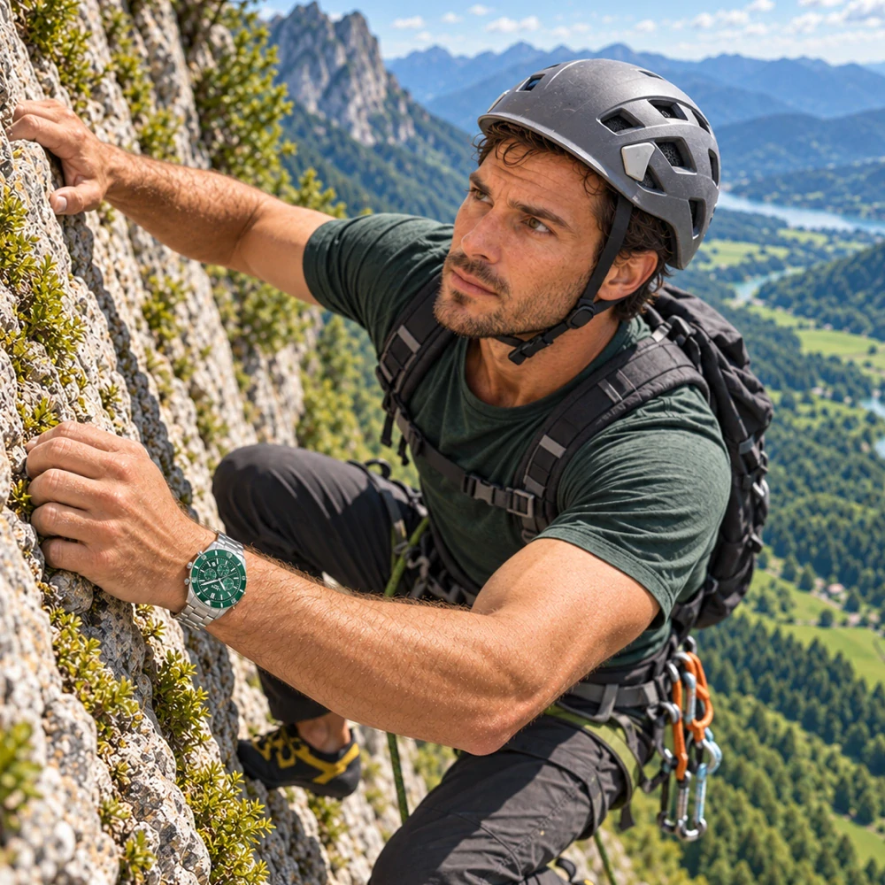 LAVVU Pánské hodinky Chronograph BRENNING s vodotěsností 200M LWM0342