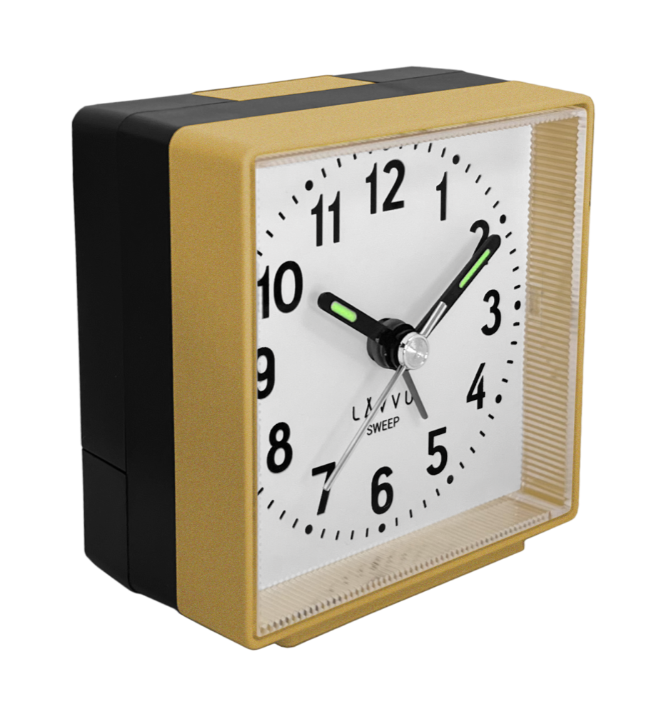 Zlatý budík LAVVU SWEEP s plynulým chodem LAS3013