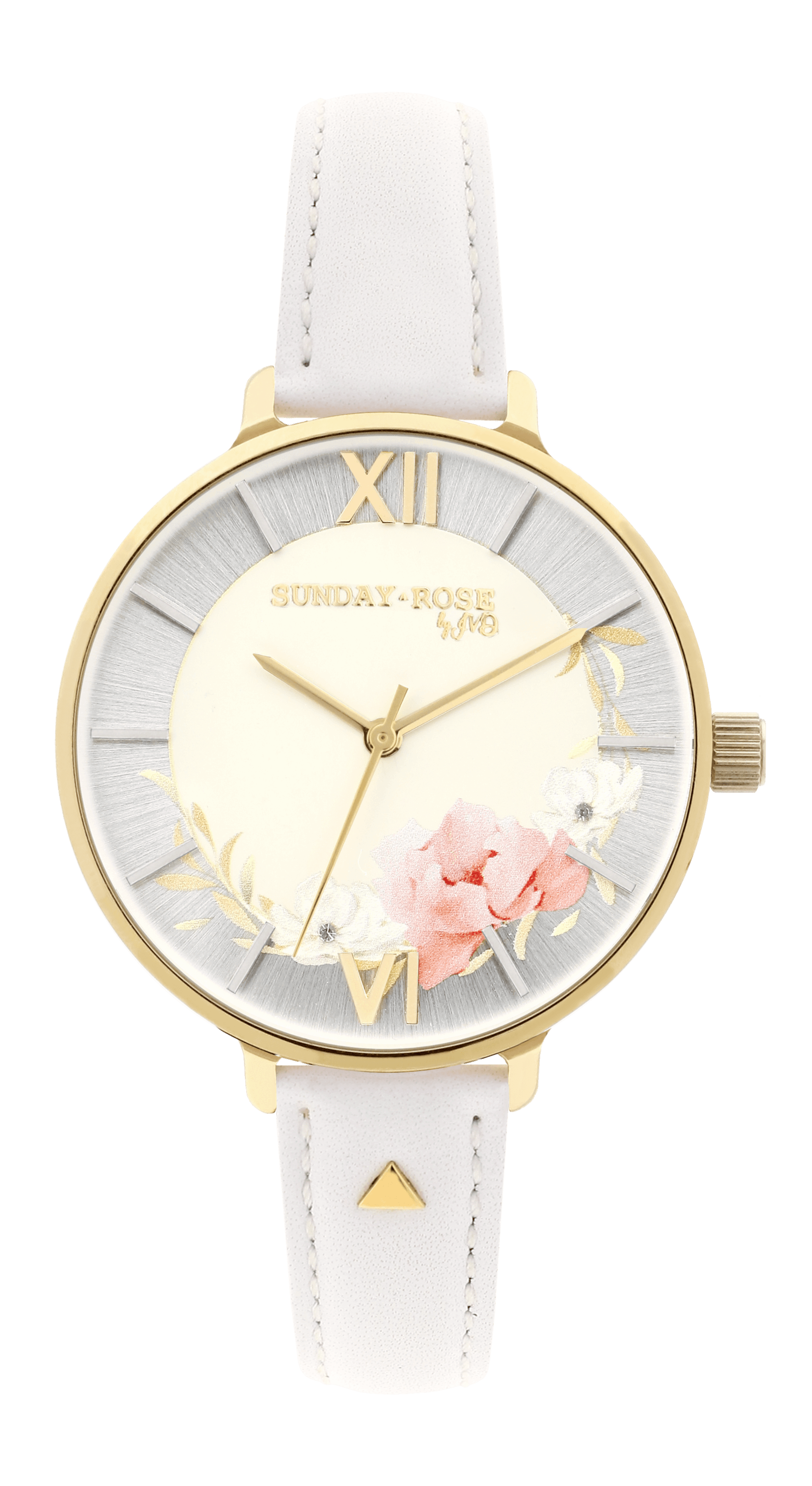 Dámské luxusní designové hodinky SUNDAY ROSE Spirit TEA ROSE LEATHER SUN-S15