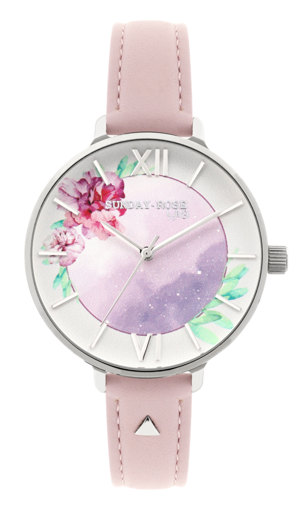 SUNDAY ROSE Dámské luxusní designové hodinky SUNDAY ROSE Enchanted Early Sunrise Leather SUN-E02