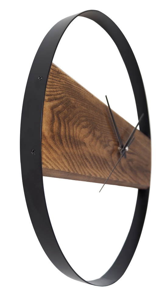 JVD Dřevěné designové kulaté hodiny JVD NS22008/78
