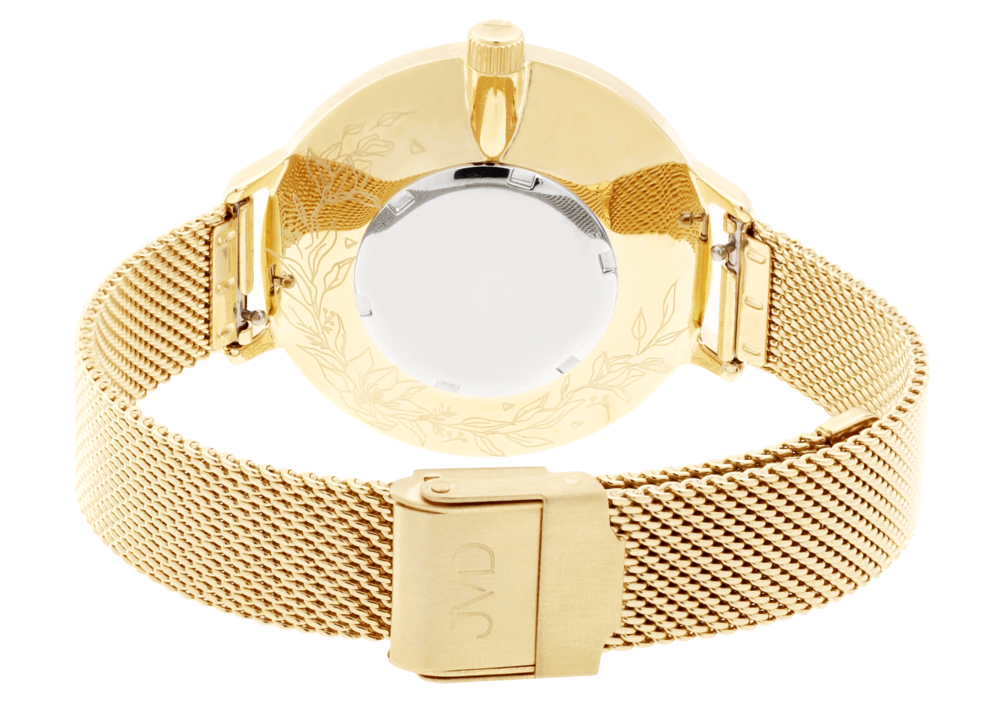 SUNDAY ROSE Dámské zlacené luxusní designové hodinky SUNDAY ROSE Fashion Iris SUN-F11