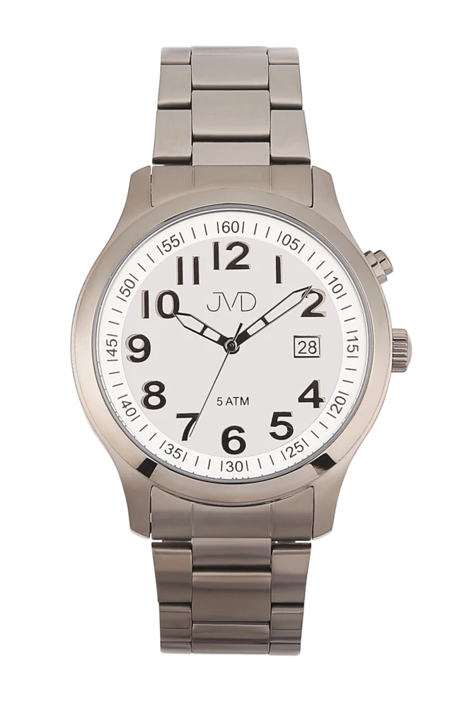 JVD Pánské černé ocelové voděodolné náramkové hodinky JVD J1132.4