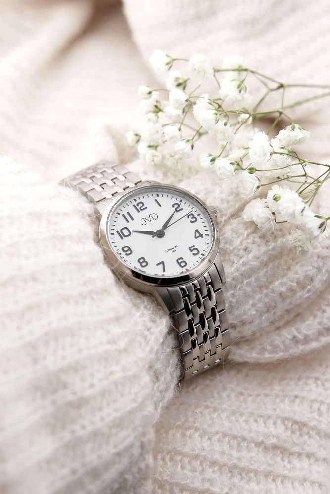 JVD Pánské náramkové titanové antialergické hodinky JVD JE5001.1