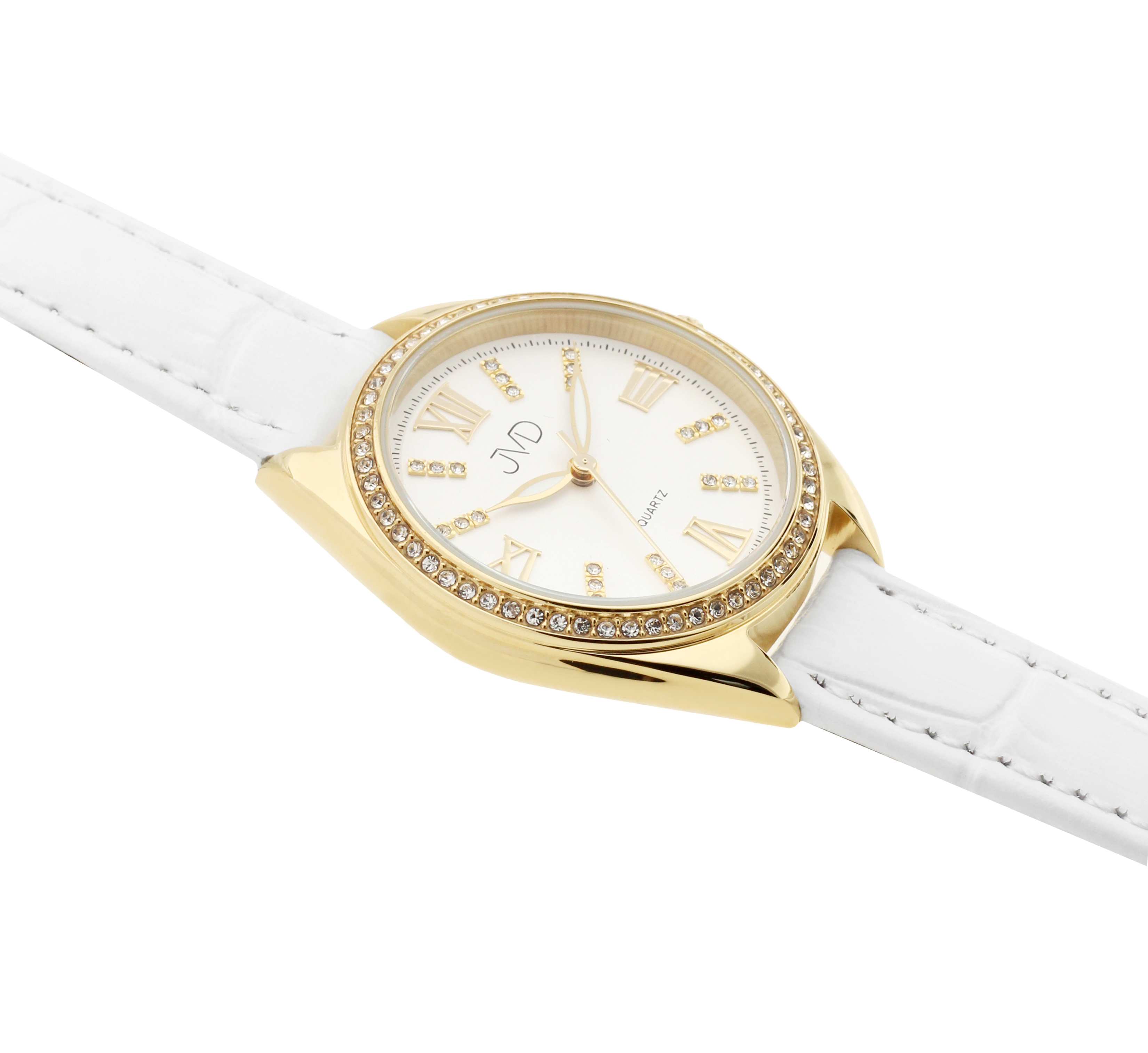 JVD Bílé dámské elegantní šperkové hodinky JVD JG1028.3