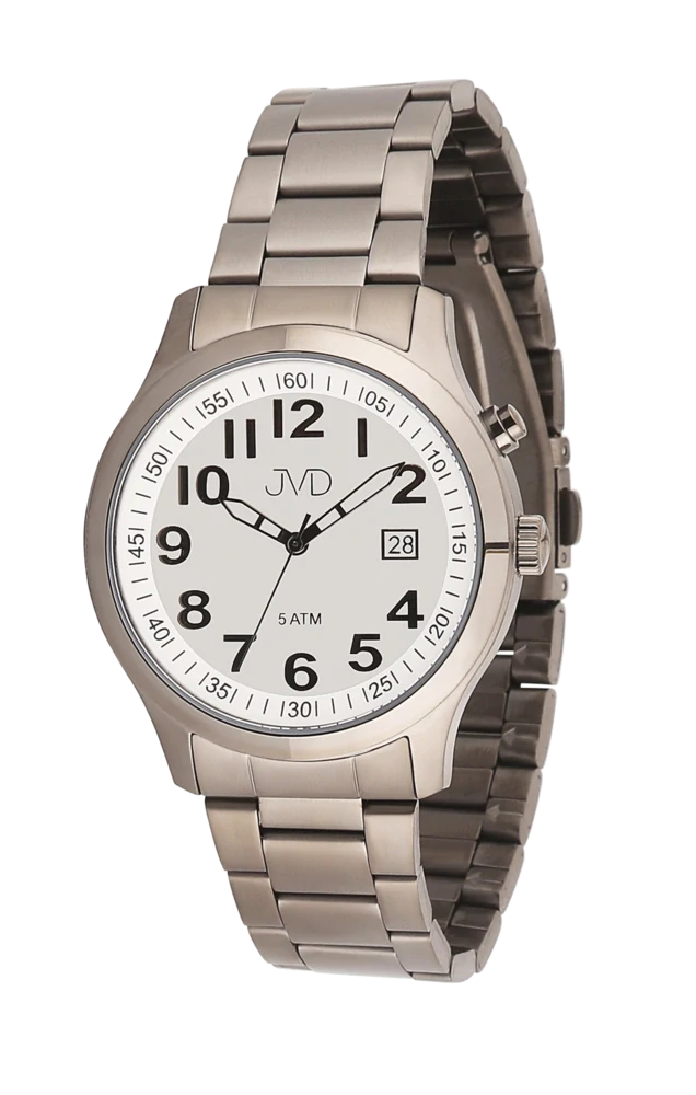 JVD Pánské černé ocelové voděodolné náramkové hodinky JVD J1132.4