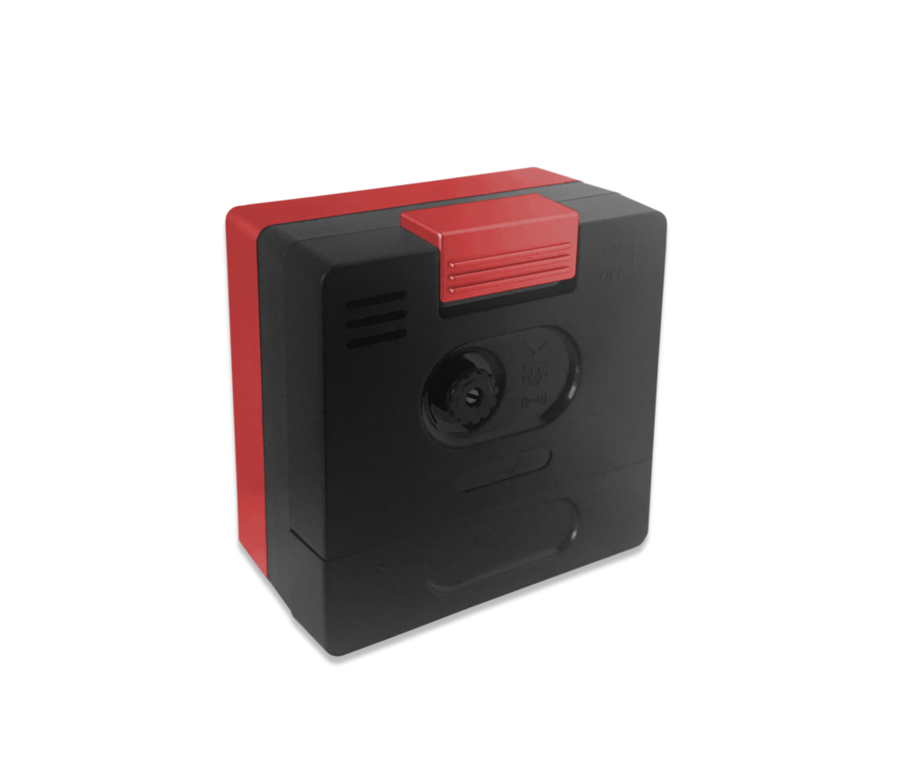 Červený budík LAVVU SWEEP s plynulým chodem LAS3011