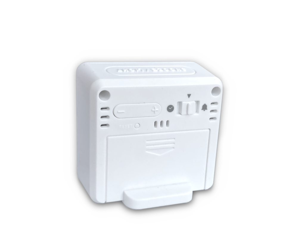 LAVVU Digitální bílý budík řízený rádiovým signálem NORDLYS bílý se světelným senzorem LAR0040