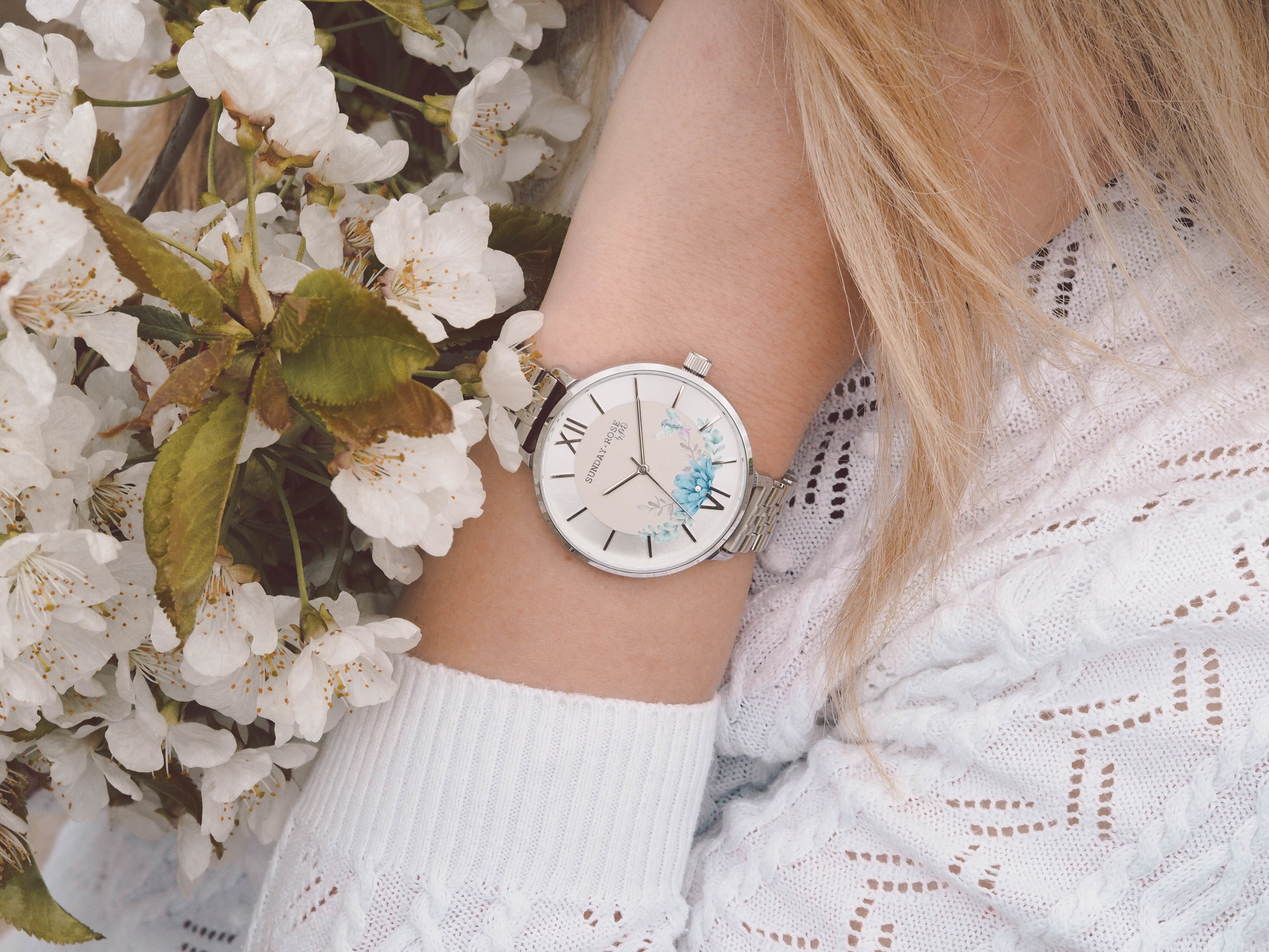 Dámské luxusní designové hodinky SUNDAY ROSE Spirit AZURE SUN-S16