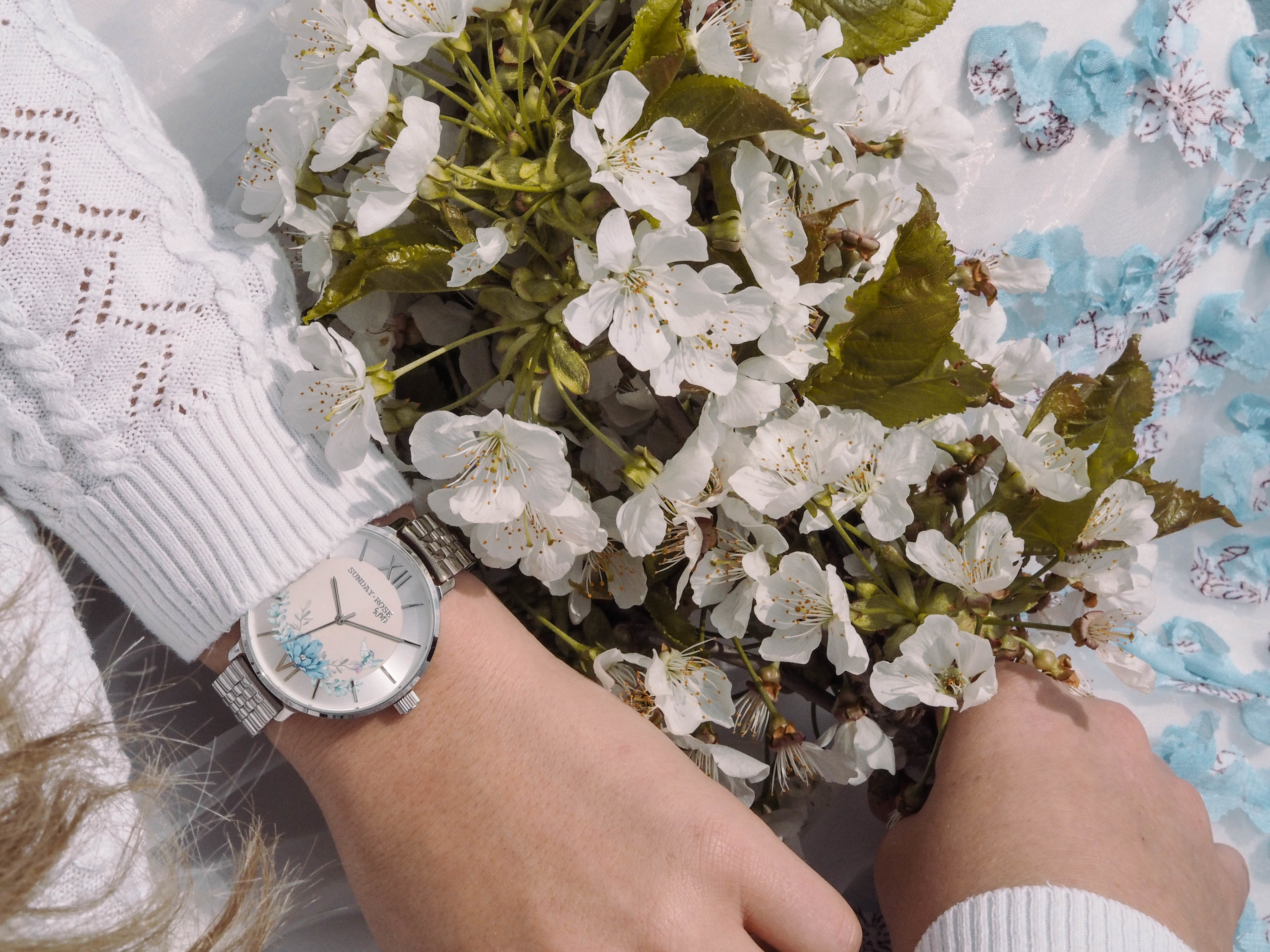 Dámské luxusní designové hodinky SUNDAY ROSE Spirit AZURE SUN-S16