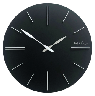 JVD Designové minimalistické černé dřevěné hodiny JVD HC38.3