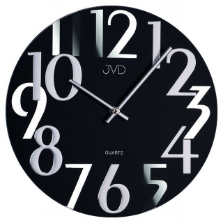 Luxusní moderní zrcadlové nástěnné hodiny JVD design HT101.2