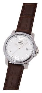 Vodotěsné pánské luxusní hodinky JVD steel C1139.1 na koženém pásku 10ATM