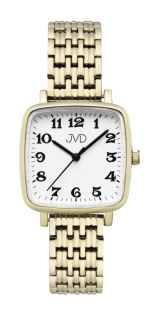 JVD Dámské pozlacené ocelové hranaté hodinky JVD J4196.2