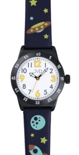JVD Dětské chlapecké modré hodinky s motivem vesmíru JVD J7225.1