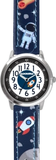 CLOCKODILE Svítící tmavě dětské modré chlapecké VESMÍR CWB0130