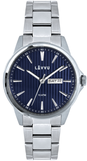 LAVVU Stylové náramkové pánské hodinky TRONES Deep Blue 100M LWM0270