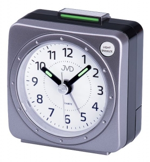 Nejlevnější baterkový budík JVD quartz SR220.3 s osvětlením