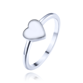 MINET Dětský elegantní stříbrný prsten se srdíčkem vel. 50 JMAS0281SR50