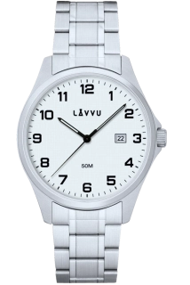 LAVVU Náramkové ocelové pánské hodinky GLIMT White LWM0320