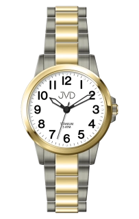 JVD Dámské luxusní zlacené titanové hodinky JVD J5035.2