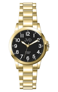 JVD Dámské luxusní zlacené titanové hodinky JVD J5035.4