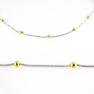 MPM Ocelový řetízek z chirurgické oceli Chain 7655 - Bicolor (60cm) SKLAD